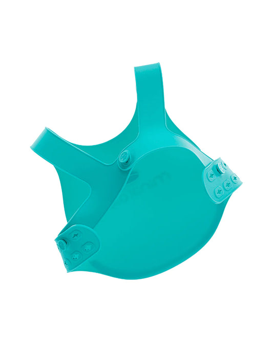 MinikOiOi Flexi Bib-With Unique Belt Fastening Design-Crumb Catcher-Aqua Green-For Infants