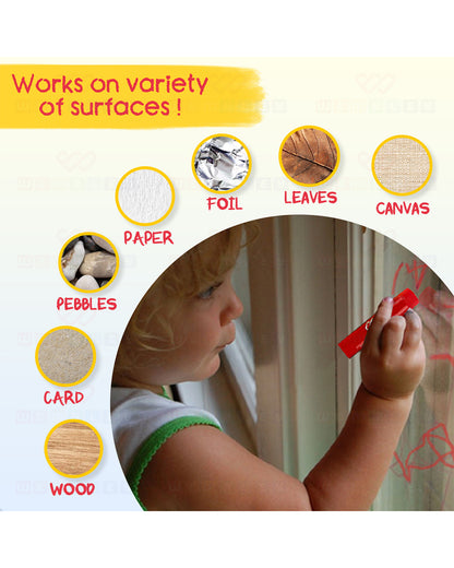 Wembley Metallic Paint Stick-Includes 12 Color Sticks-Washable & Quick Dry Paint-3Y+