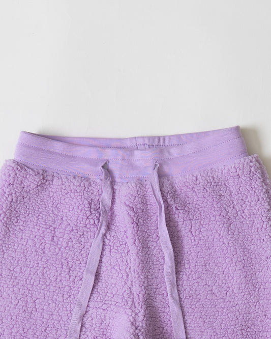 Twingle Faux Fur Winter Wear Hoodie & Jogger Set-100% Cotton Lining-Soft Adjustable Waistband-Long Sleeves-Solid-Lilac-For Infants