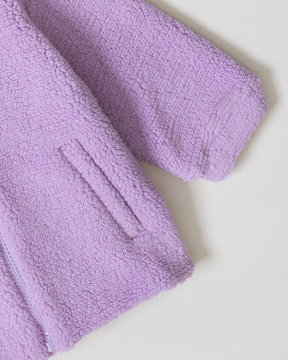 Twingle Faux Fur Winter Wear Hoodie & Jogger Set-100% Cotton Lining-Soft Adjustable Waistband-Long Sleeves-Solid-Lilac-For Infants