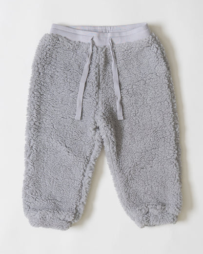 Twingle Faux Fur Winter Wear Hoodie & Jogger Set-100% Cotton Lining-Soft Adjustable Waistband-Long Sleeves-Solid-Grey-For Infants