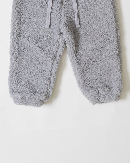 Twingle Faux Fur Winter Wear Hoodie & Jogger Set-100% Cotton Lining-Soft Adjustable Waistband-Long Sleeves-Solid-Grey-For Infants