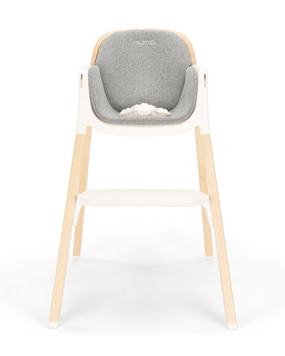 Nuna Bryn Baby High Chair-With Removable Seat Pad & Child Tray-Tool Free Assembly-Made From Premium Black Walnut & Maple Woods-For 6M+ (Upto 100 Kg)-Heritage