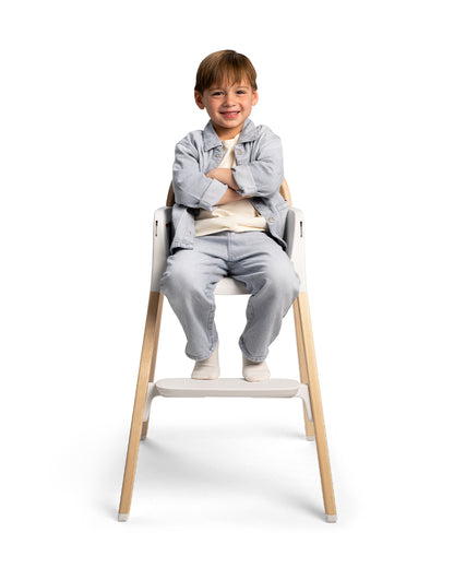 Nuna Bryn Baby High Chair-With Removable Seat Pad & Child Tray-Tool Free Assembly-Made From Premium Black Walnut & Maple Woods-For 6M+ (Upto 100 Kg)-Heritage