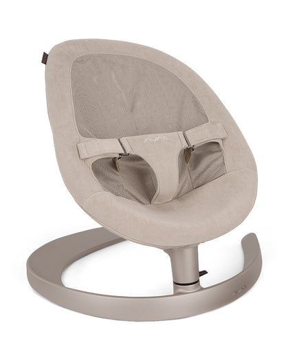 Nuna Leaf Grow Baby Bouncer-Organic Jersey Knit Cotton Insert-3 Ergonomic Recline Positions-With Toy Bar-2 Years Warranty-For Infants-Chateau