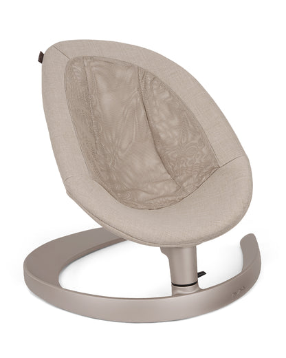Nuna Leaf Grow Baby Bouncer-Organic Jersey Knit Cotton Insert-3 Ergonomic Recline Positions-With Toy Bar-2 Years Warranty-For Infants-Chateau