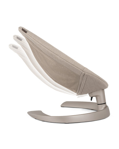 Nuna Leaf Grow Baby Bouncer-Organic Jersey Knit Cotton Insert-3 Ergonomic Recline Positions-With Toy Bar-2 Years Warranty-For Infants-Chateau