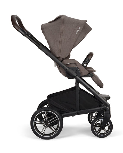 Nuna MIXX Next Baby Stroller-With Cup Holder-Height Adjustable Parent Handle Bar-All Terrain Big Rear Wheels-Includes Rain Cover & Post Adaptors-2 Years Warranty-Pram for 0 to 4Y (Upto 22 Kg)-Chestnut
