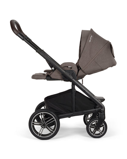 Nuna MIXX Next Baby Stroller-With Cup Holder-Height Adjustable Parent Handle Bar-All Terrain Big Rear Wheels-Includes Rain Cover & Post Adaptors-2 Years Warranty-Pram for 0 to 4Y (Upto 22 Kg)-Chestnut