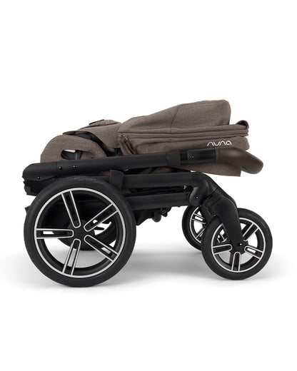 Nuna MIXX Next Baby Stroller-With Cup Holder-Height Adjustable Parent Handle Bar-All Terrain Big Rear Wheels-Includes Rain Cover & Post Adaptors-2 Years Warranty-Pram for 0 to 4Y (Upto 22 Kg)-Chestnut