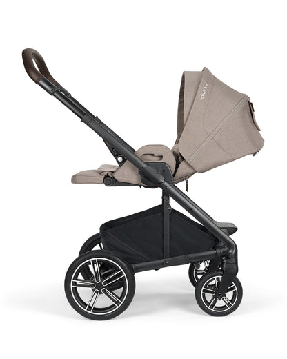 Nuna MIXX Next Baby Stroller-With Cup Holder-Height Adjustable Parent Handle Bar-All Terrain Big Rear Wheels-Includes Rain Cover & Post Adaptors-2 Years Warranty-Pram for 0 to 4Y (Upto 22 Kg)-Chateau
