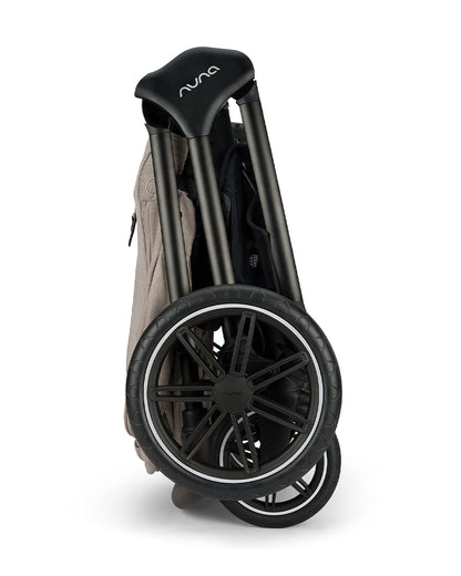 Nuna TRIV LX Baby Stroller-With Cup Holder-2025 Edition-All Terrain Big Rear Wheels-Reversible & Near Flat Reclining Seat-One Hand Fold-2 Years Warranty-For 0 to 4 Years (Upto 22 Kg)-Chateau