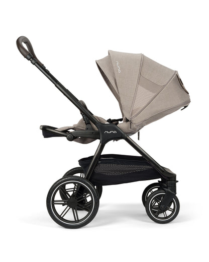 Nuna TRIV LX Baby Stroller-With Cup Holder-2025 Edition-All Terrain Big Rear Wheels-Reversible & Near Flat Reclining Seat-One Hand Fold-2 Years Warranty-For 0 to 4 Years (Upto 22 Kg)-Chateau