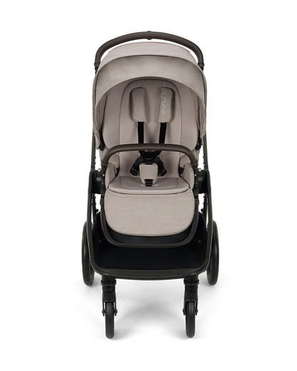 Nuna TRIV LX Baby Stroller-With Cup Holder-2025 Edition-All Terrain Big Rear Wheels-Reversible & Near Flat Reclining Seat-One Hand Fold-2 Years Warranty-For 0 to 4 Years (Upto 22 Kg)-Chateau