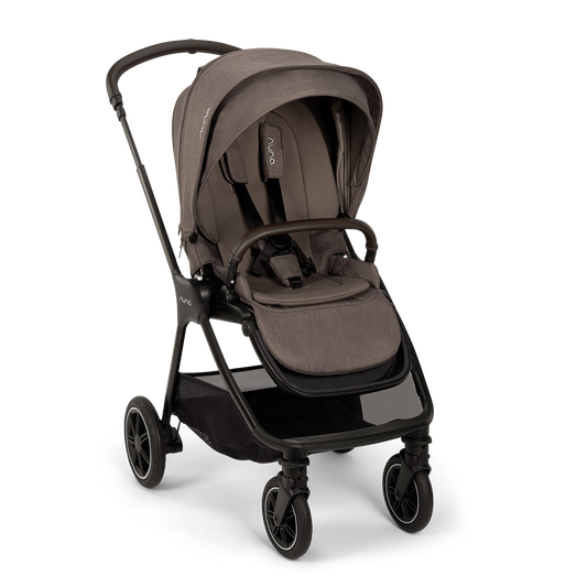 Nuna TRIV Next Stroller-With Cup Holder-Includes Travel Bag, Rain Cover & Post Adaptors-Reversible Seat-One Hand Fold-Pram for 0 to 4Y (Upto 22Kg)-Chestnut