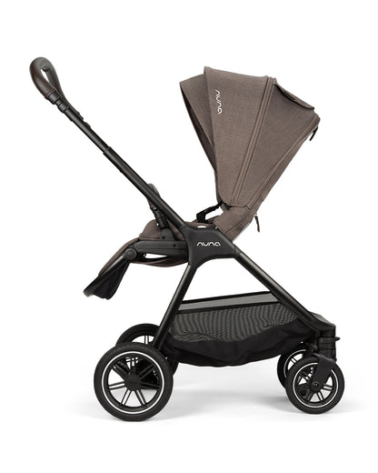 Nuna TRIV Next Baby Stroller-With Cup Holder-One Hand Fold-Includes Rain Cover & Post Adaptors-2 Years Warranty-Pram for 0 to 4Y (Upto 22Kg)-Chestnut