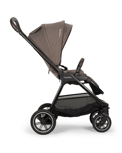 Nuna TRIV Next Baby Stroller-With Cup Holder-One Hand Fold-Includes Rain Cover & Post Adaptors-2 Years Warranty-Pram for 0 to 4Y (Upto 22Kg)-Chestnut