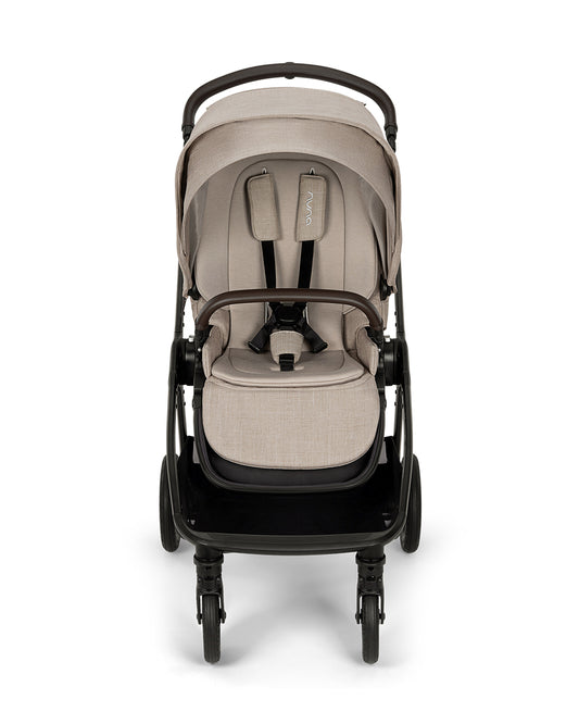 Nuna TRIV Next Stroller-With Cup Holder-Includes Travel Bag, Rain Cover & Post Adaptors-Reversible Seat-One Hand Fold-Pram for 0 to 4Y (Upto 22Kg)-Chateau