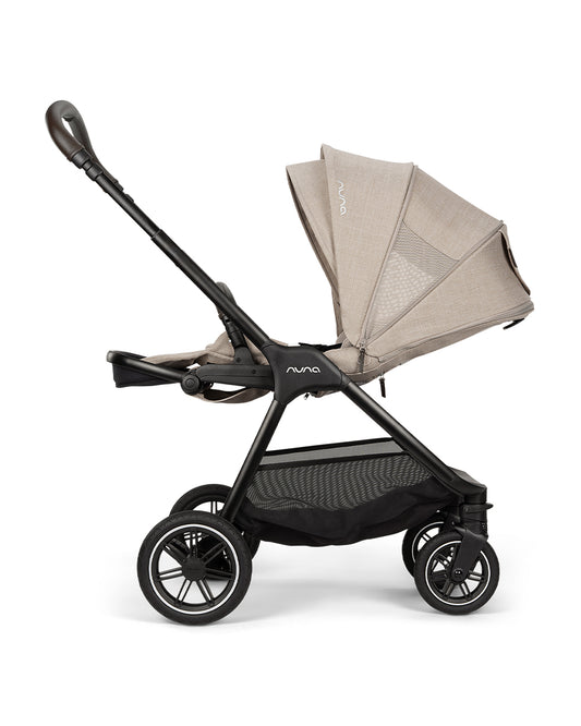 Nuna TRIV Next Stroller-With Cup Holder-Includes Travel Bag, Rain Cover & Post Adaptors-Reversible Seat-One Hand Fold-Pram for 0 to 4Y (Upto 22Kg)-Chateau