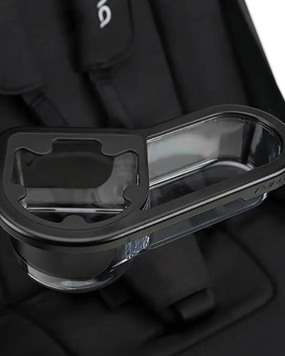 Nuna TRVL Series Child Tray-Clicks Easily Onto Stroller When Bumper Is Removed-Includes & Snack Compartment-Clear