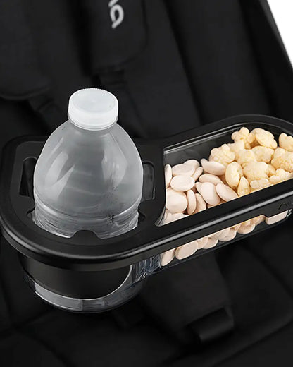 Nuna TRVL Series Child Tray-Clicks Easily Onto Stroller When Bumper Is Removed-Includes & Snack Compartment-Clear