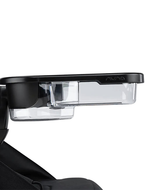 Nuna TRVL Series Child Tray-Clicks Easily Onto Stroller When Bumper Is Removed-Includes & Snack Compartment-Clear