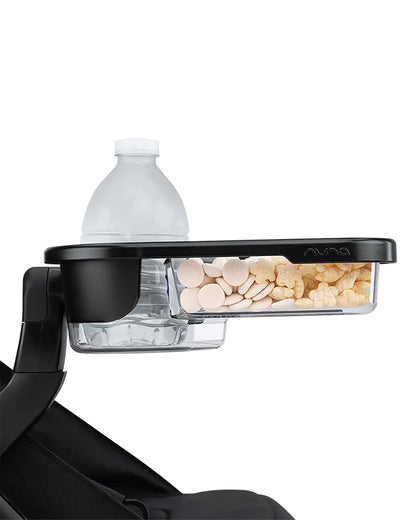 Nuna TRVL Series Child Tray-Clicks Easily Onto Stroller When Bumper Is Removed-Includes & Snack Compartment-Clear