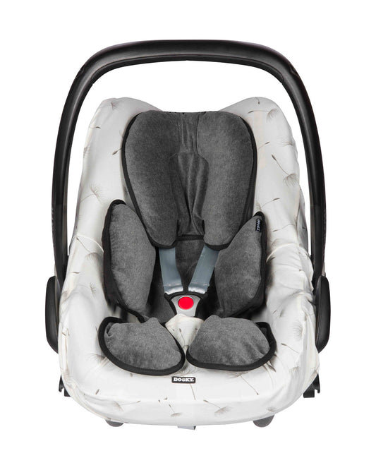 Dooky Baby Support Pillow-Suitable For Strollers, Car Seats, Carry Cots & Bouncers-Fits Both 3 & 5 Point Harness-For 0 to 12M-Grey