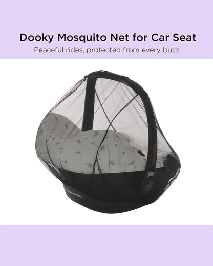 Dooky Universal Car Seat Mosquito Net-Breathable-Quick & Easy To Attach-For Infant Car Seats