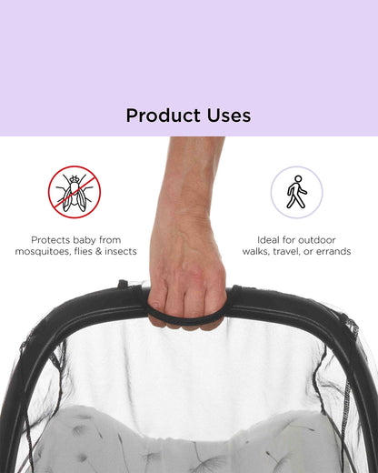 Dooky Universal Car Seat Mosquito Net-Breathable-Quick & Easy To Attach-For Infant Car Seats