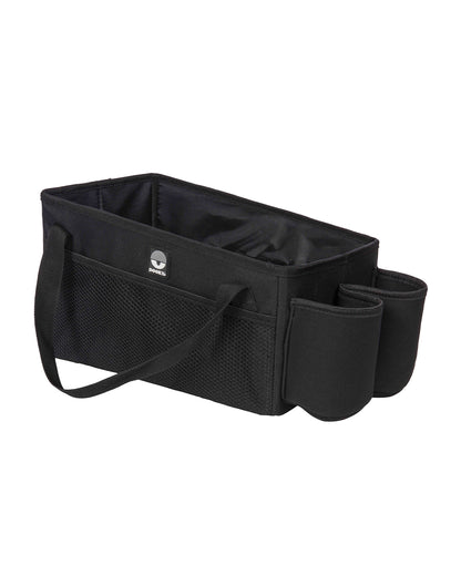 Dooky Back Seat Basket-Easy To Attach With Car Seat Belt-With Two Carry Handles & Multiple Storage Compartments-Black