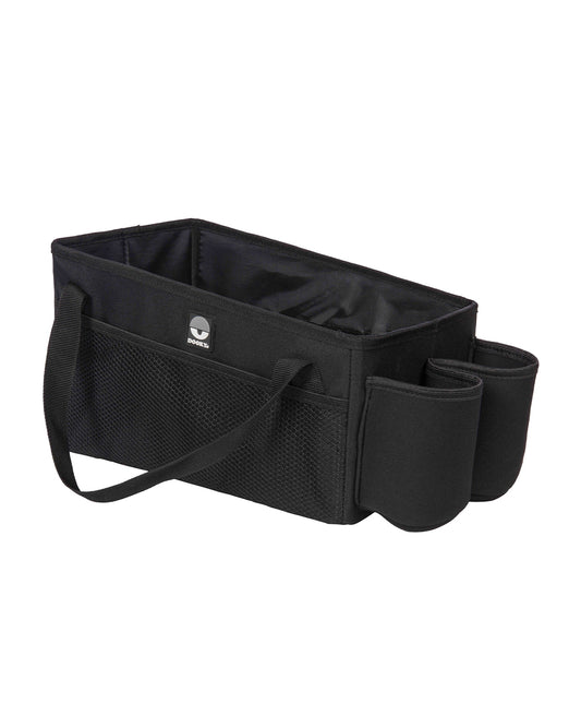 Dooky Back Seat Basket-Easy To Attach With Car Seat Belt-With Two Carry Handles & Multiple Storage Compartments-Black