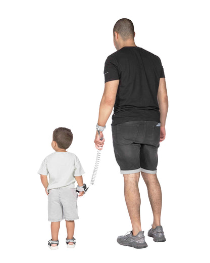 Dooky Anti Lost Safety Wristband With Range of 2.5m-Safety Harness-Velcro Lock-White-6 to 36M