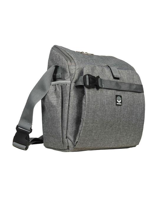 Dooky Diaper Bag That Converts Into Booster Seat-3 Point Harness-Increases Seating Height-With Convenient Storage Pockets-Easy To Carry With Carrying Handle-Grey