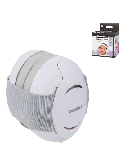 Dooky Baby Earmuff-Baby Ear Protection-Soft & Adjustable-25 dB Insulation-Includes Storage Bag-For Infants