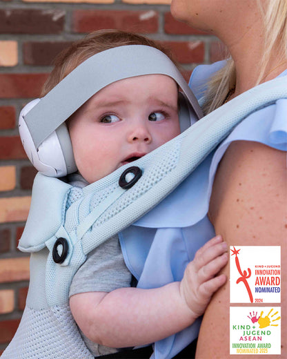 Dooky Baby Earmuff-Baby Ear Protection-Soft & Adjustable-25 dB Insulation-Includes Storage Bag-For Infants