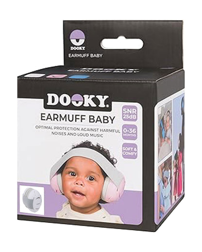 Dooky Baby Earmuff-Baby Ear Protection-Soft & Adjustable-25 dB Insulation-Includes Storage Bag-For Infants