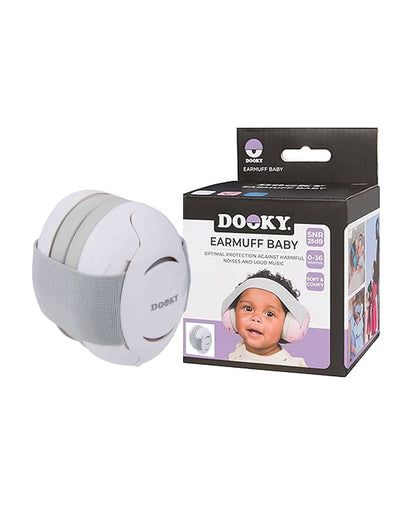 Dooky Baby Earmuff-Baby Ear Protection-Soft & Adjustable-25 dB Insulation-Includes Storage Bag-For Infants