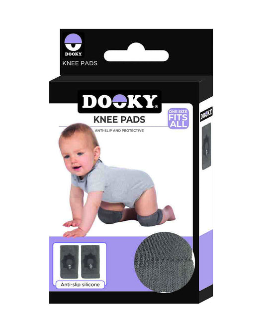 Dooky Baby Elbow & Knee Pads-Soft Non-Slip Crawling Protectors-For Crawling Infants-Grey