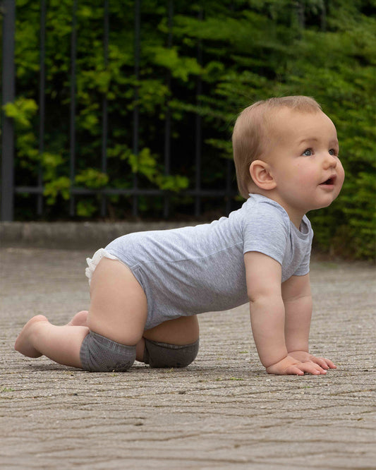 Dooky Baby Elbow & Knee Pads-Soft Non-Slip Crawling Protectors-For Crawling Infants-Grey