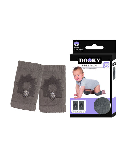 Dooky Baby Elbow & Knee Pads-Soft Non-Slip Crawling Protectors-For Crawling Infants-Grey