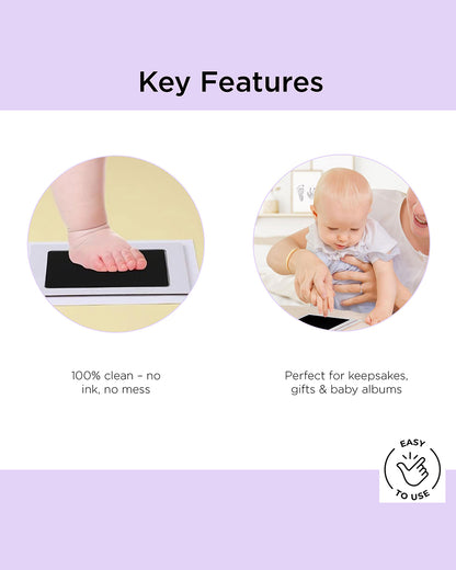 Dooky Inkless Pad-Baby Hand & Footprint Kit-Clean Prints Without Ink on Skin-Baby Keepsakes Gift Set For Baby Shower