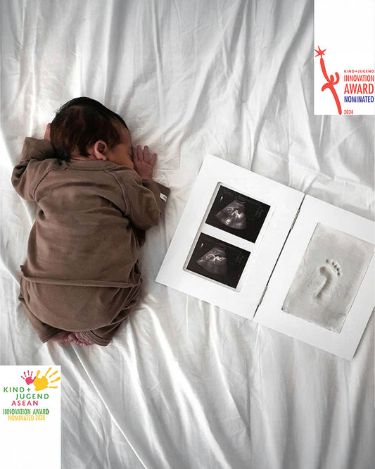 Dooky Baby Hand & Footprint Photo Frame Small With Skin Friendly Clay-Baby Keepsakes Gift Set For Baby Shower
