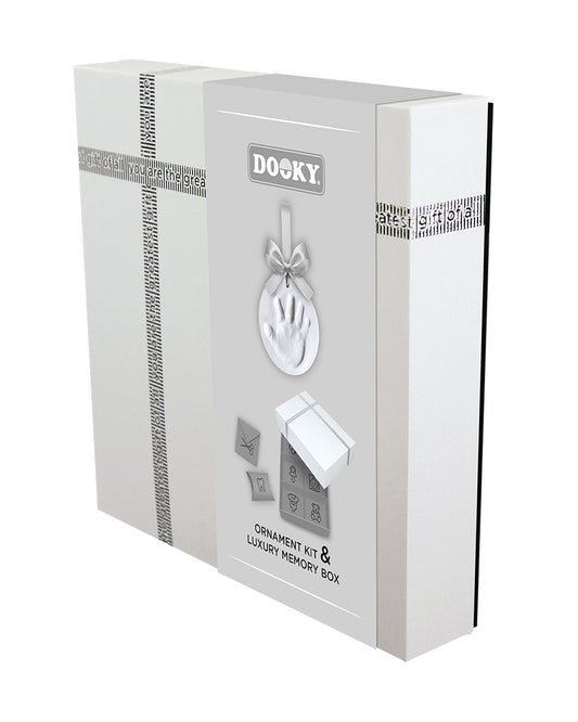 Dooky Baby Handprint Ornament Kit With Memory Box-Includes Skin Friendly Clay-Baby Keepsakes Gift Set For Baby Shower