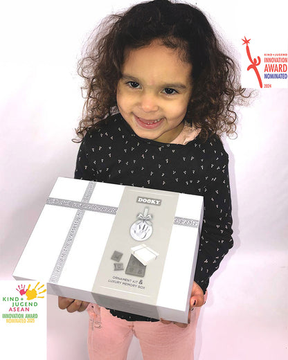 Dooky Baby Handprint Ornament Kit With Memory Box-Includes Skin Friendly Clay-Baby Keepsakes Gift Set For Baby Shower
