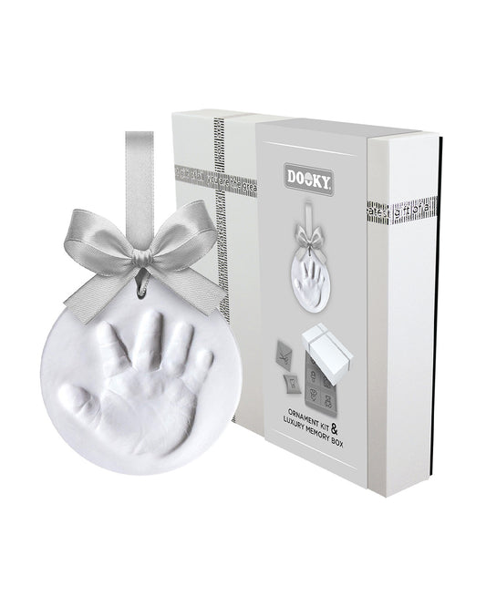 Dooky Baby Handprint Ornament Kit With Memory Box-Includes Skin Friendly Clay-Baby Keepsakes Gift Set For Baby Shower