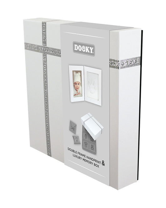 Dooky Baby Hand & Footprint Photo Frame with Memory Box-Includes Skin Friendly Clay-Baby Keepsakes Gift Set For Baby Shower