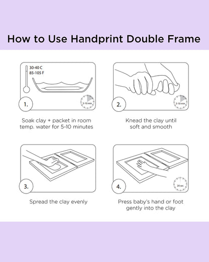 Dooky Baby Hand & Footprint Photo Frame with Memory Box-Includes Skin Friendly Clay-Baby Keepsakes Gift Set For Baby Shower