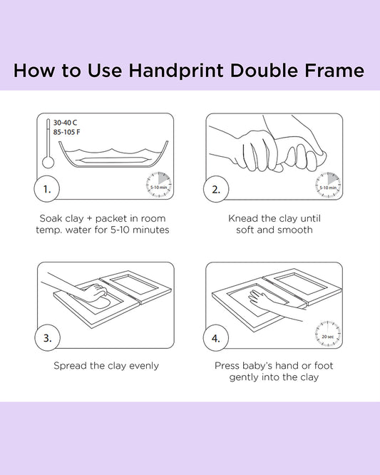 Dooky Baby Hand & Footprint Photo Frame with Memory Box-Includes Skin Friendly Clay-Baby Keepsakes Gift Set For Baby Shower