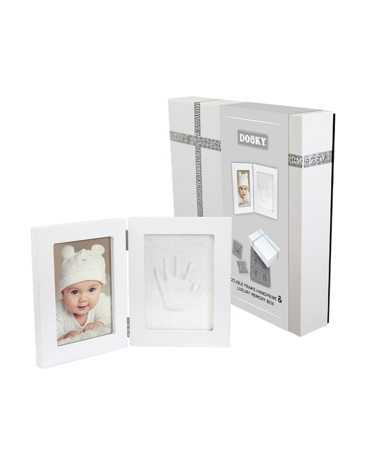 Dooky Baby Hand & Footprint Photo Frame with Memory Box-Includes Skin Friendly Clay-Baby Keepsakes Gift Set For Baby Shower